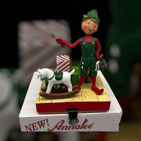 Annalee Mantel Collection Vintage Reindeer Stocking Holder in Original Box - Picture 13 of 16